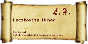 Laczkovits Hunor névjegykártya